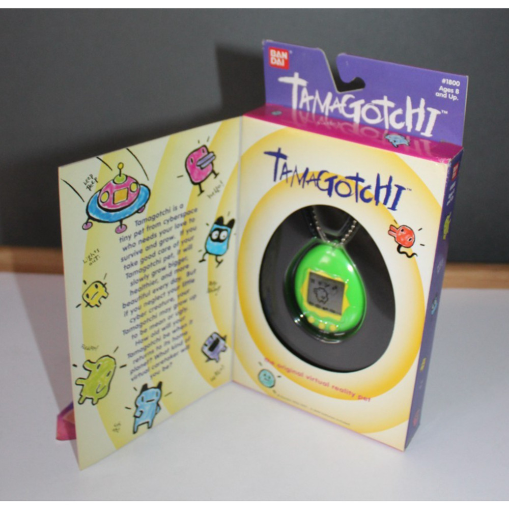 Tamagotchi Virtual Pet Toy In Original Box Bandai 1800 1997 Vintage Green Sealed